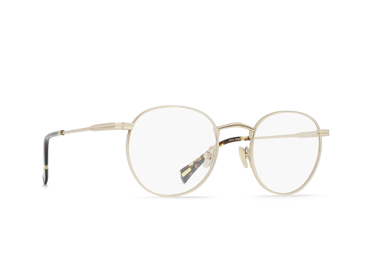 BENSON II-Satin Japanese Gold + Brindle Tortoise / Clear-49 3 BENSON II-Satin Japanese Gold + Brindle Tortoise / Clear-49 - Image 3