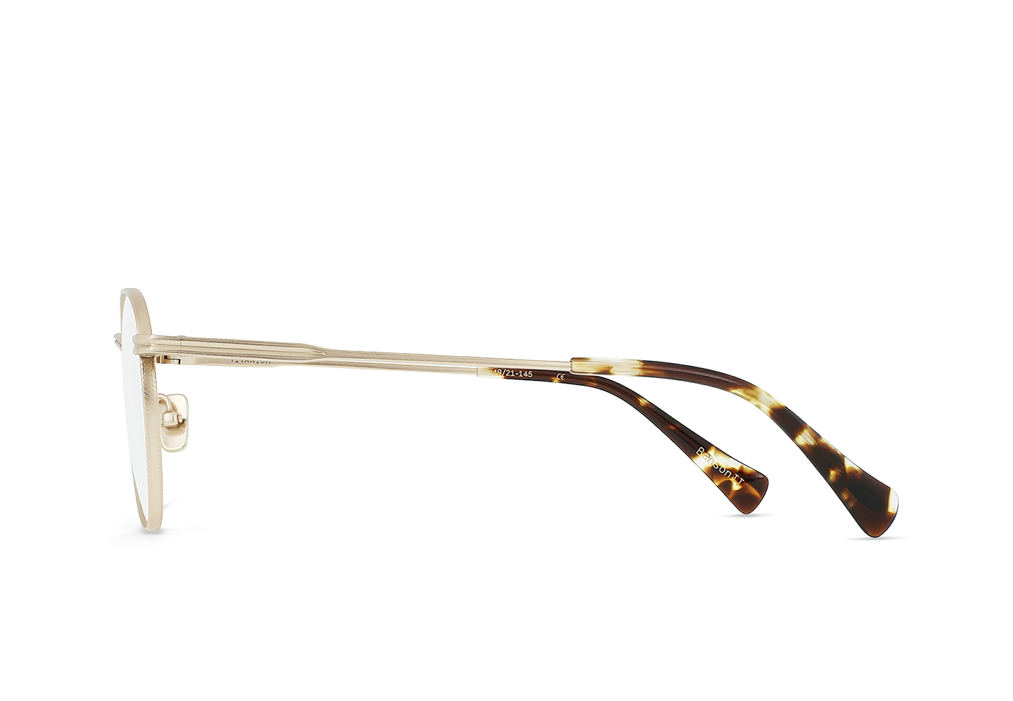 BENSON II-Satin Japanese Gold + Brindle Tortoise / Clear-49 4 BENSON II-Satin Japanese Gold + Brindle Tortoise / Clear-49 - Image 4