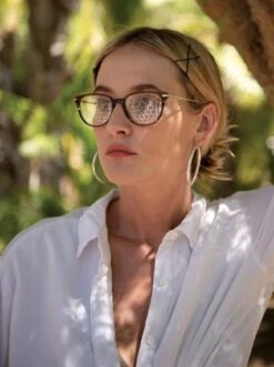 Raen Eyeglasses Store -Raen Eyeglasses Store CELESTE 2021 Dawn Polished Summer Gold Clear L4