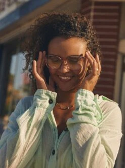 DAISEY-Almond Tortoise / Clear-57 -Raen Eyeglasses Store DAISEY SS21 Almond Tortoise Clear L6