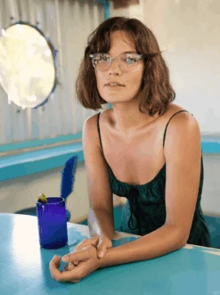 MARIN II-Ginger / Clear-48 13 MARIN II-Ginger / Clear-48 -Raen Eyeglasses Store MARIN II SS23 Ginger Clear L3