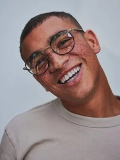 MASON II-Satin Japanese Gold + Matte Black / Clear-49 -Raen Eyeglasses Store MASON II FW22 Satin Japanese Gold Matte Black Clear L1