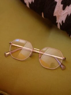 MAYLIN-Brushed Light Gold + Khaki / Clear-52 -Raen Eyeglasses Store MAYLIN FW21 Brushed Light Gold Khaki Clear L3