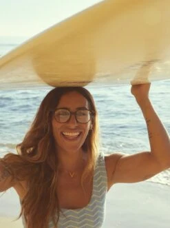 SOSHA-Magnolia + Suede / Clear-52 13 SOSHA-Magnolia + Suede / Clear-52 -Raen Eyeglasses Store SOSHA SS22 Magnolia Suede Clear L4